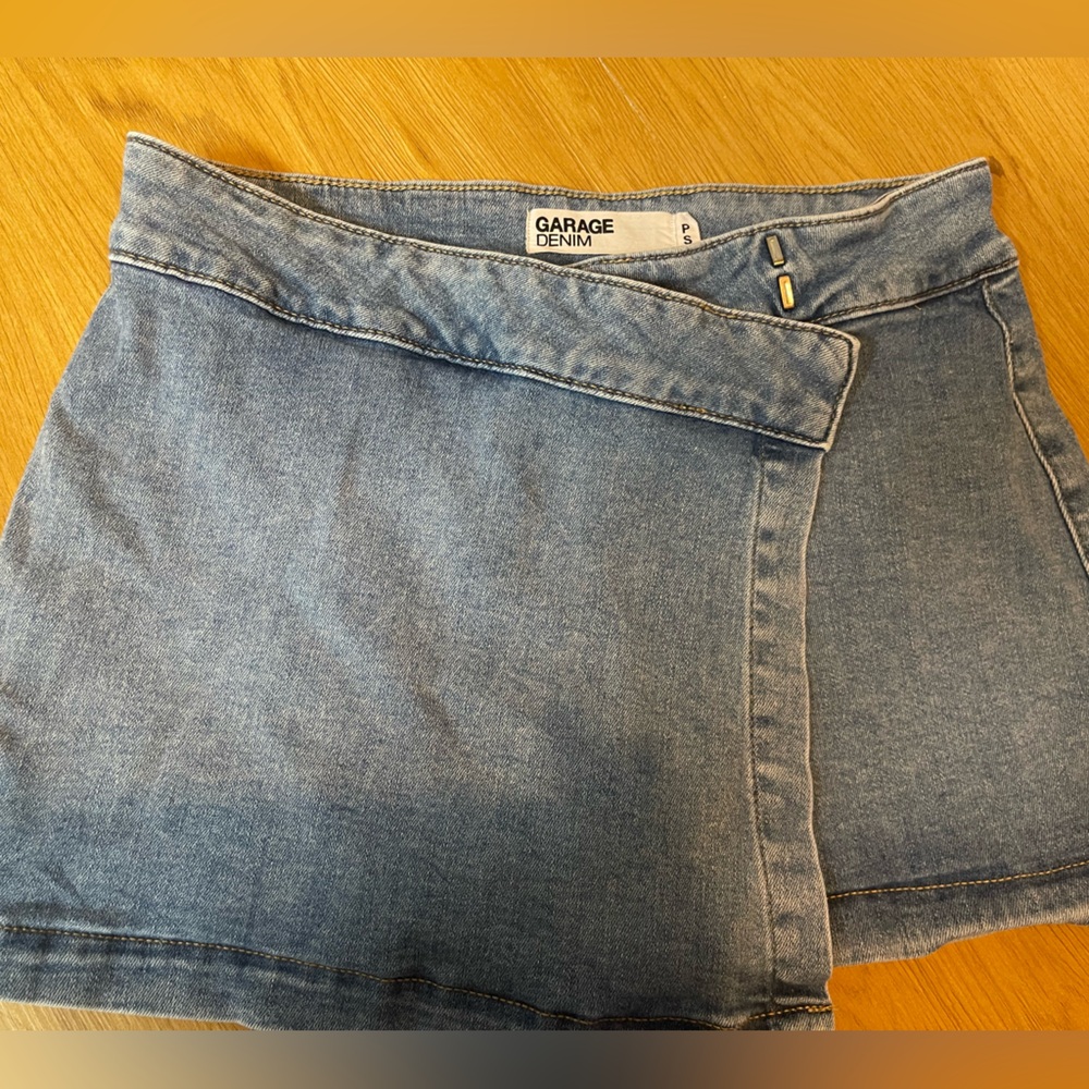 Garage Light Blue Denim Skirt